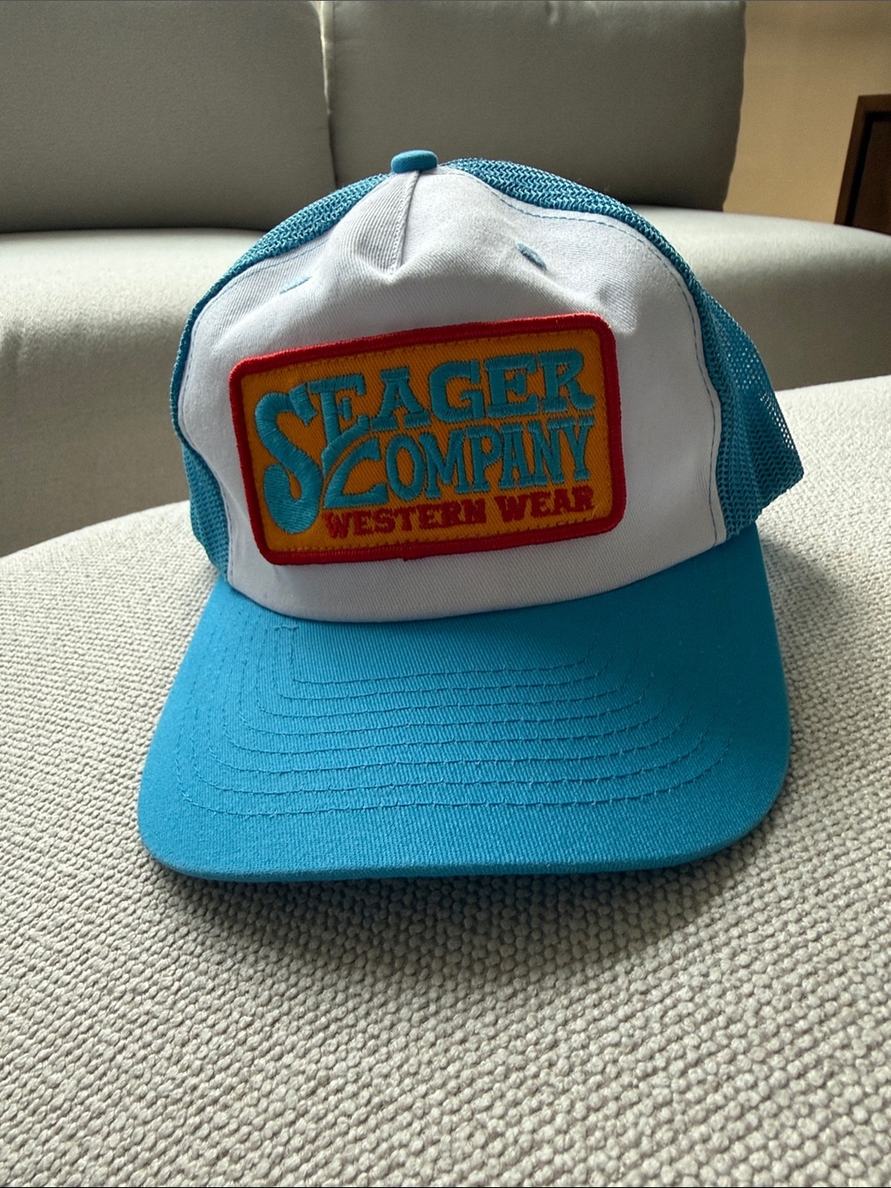 Seager Western Wear - Blue & White Trucker Hat